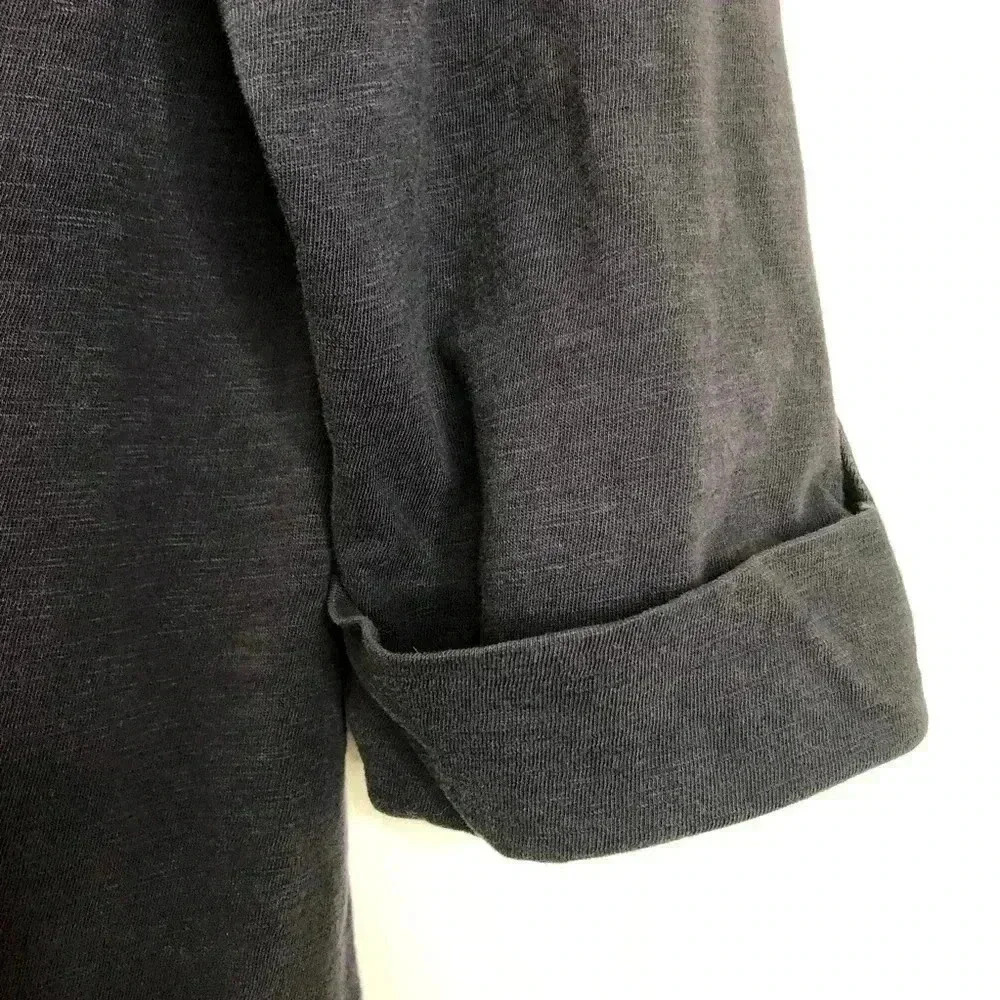 Olsen Europe  Tunic Shirt Dark Blue Rivets V-Neck Size 8 - Picture 16 of 16
